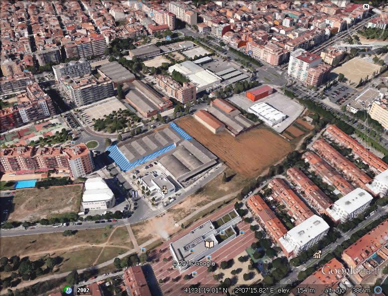 Imagen aérea del suelo en Barberá (Barcelona)