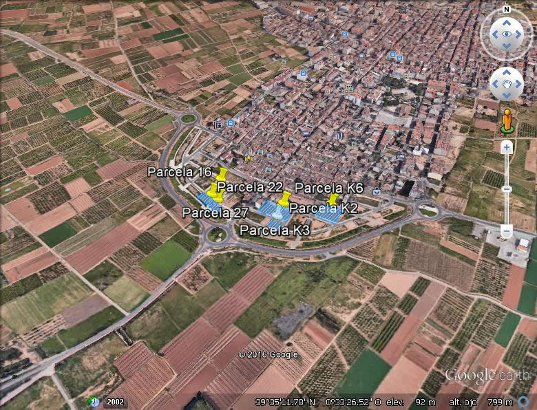 Imagen aérea del suelo Pobla Vallbona (Valencia)