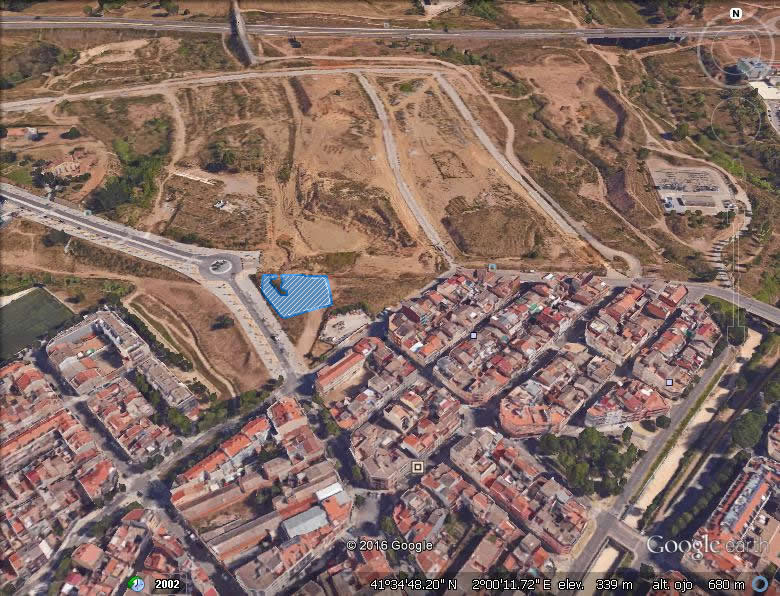 Imagen aérea del suelo en Can Colomer (Terrassa, Barcelona)